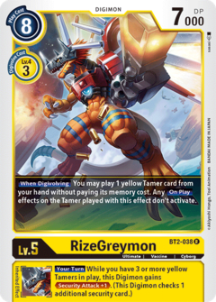 RizeGreymon - BT2-038 - Rare