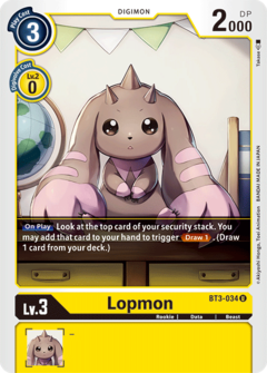 Lopmon - BT3-034 - Uncommon