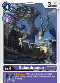 Saberdramon - BT3-080 - Common