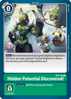 Hidden Potential Discovered! - BT3-103 - Uncommon