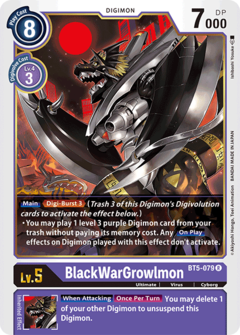 BlackWarGrowlmon - BT5-079 - Rare