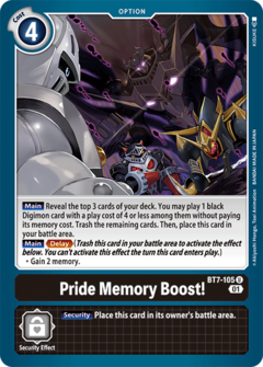 Pride Memory Boost! - BT7-105 - Uncommon