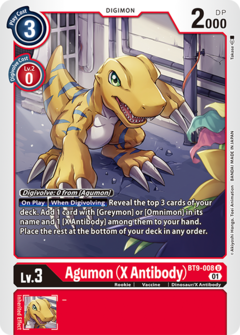 Agumon (X Antibody) - BT9-008 - Uncommon