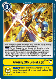 Awakening of the Golden Knight - BT9-098 - Common