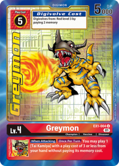 Greymon (Alternate Art) - EX1-004 - Common