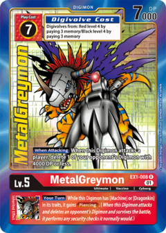 MetalGreymon (Alternate Art) - EX1-008 - Rare