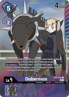 Dobermon (Alternate Art) - EX2-041 - Rare