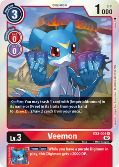 Veemon - EX3-004 - Rare