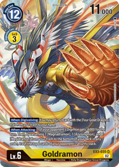 Goldramon (Alternate Art) - EX3-035 - Super Rare