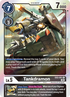 Tankdramon - EX3-051 - Rare