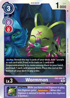 Wormmon - EX3-055 - Rare