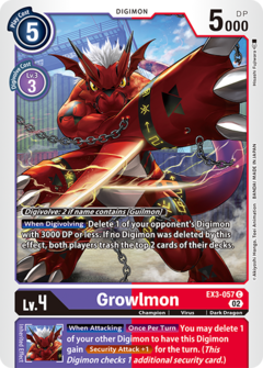 Growlmon - EX3-057 - Common