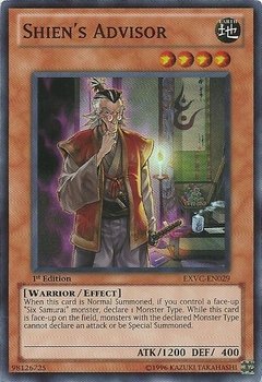 Shien's Advisor - EXVC-EN029 - Super Rare