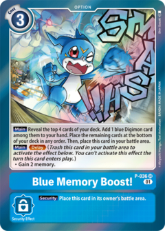 Blue Memory Boost! - P-036 - Super Rare