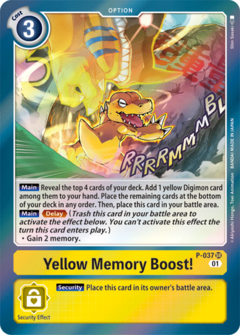 Yellow Memory Boost! - P-037 - Super Rare