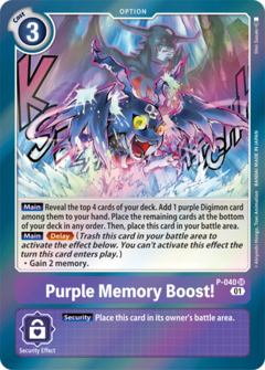 Purple Memory Boost! - P-040 - Super Rare