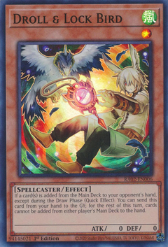 Droll & Lock Bird (alternate art) - RA02-EN006 - Super Rare