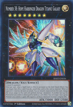 Number 38: Hope Harbinger Dragon Titanic Galaxy - RA02-EN036 - Super Rare