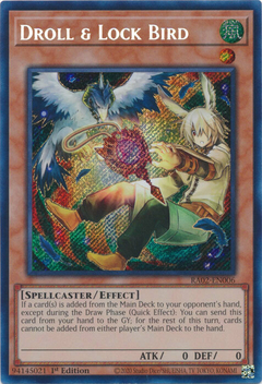 Droll & Lock Bird (alternate art) - RA02-EN006 - Secret Rare