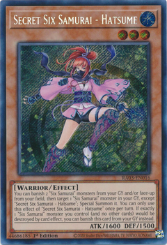 Secret Six Samurai - Hatsume - RA03-EN016 - Secret Rare