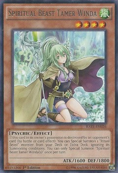 Spiritual Beast Tamer Winda - RATE-EN026 - Rare