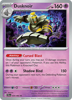 Dusknoir - 020/064 - Rare - comprar online