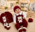 Kit Crochê Saída de Maternidade Kit Teddy Bear Azul Marsala