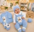 Kit Crochê Saída de Maternidade Kit Teddy Bear Azul Bebê
