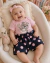 Body com Shorts Ursinha Poá Black Rose BM