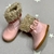 Botinha Cano Médio - Rosa - comprar online