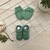 Kit Luva, Touca e Sapatinho Baby Gold - Verde - Luiza's Baby Boutique