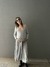 vestido escote V gris - tienda online