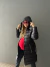 Campera Parka larga negra - EG Embarazadas