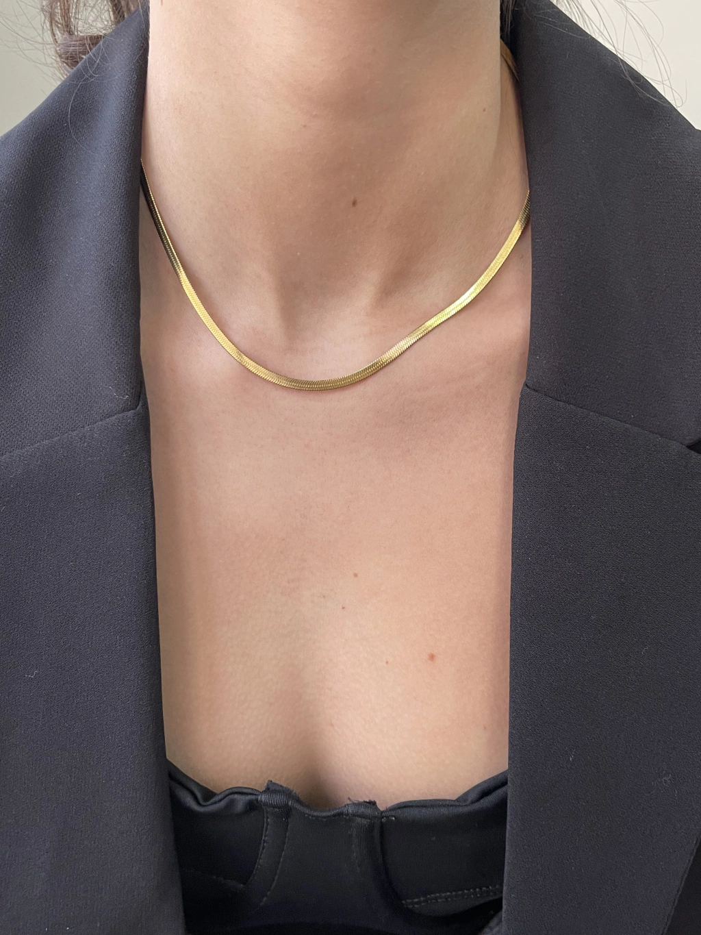 Collar snake gold - acero quirúrgico 45 cm