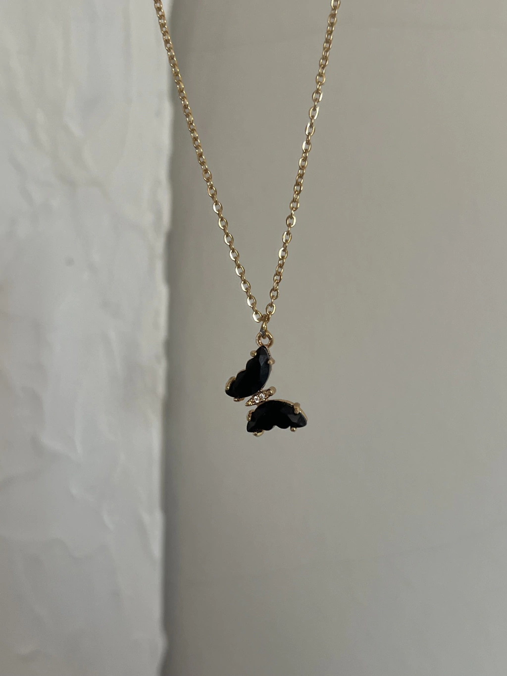Collar Summer Love black bañado en oro