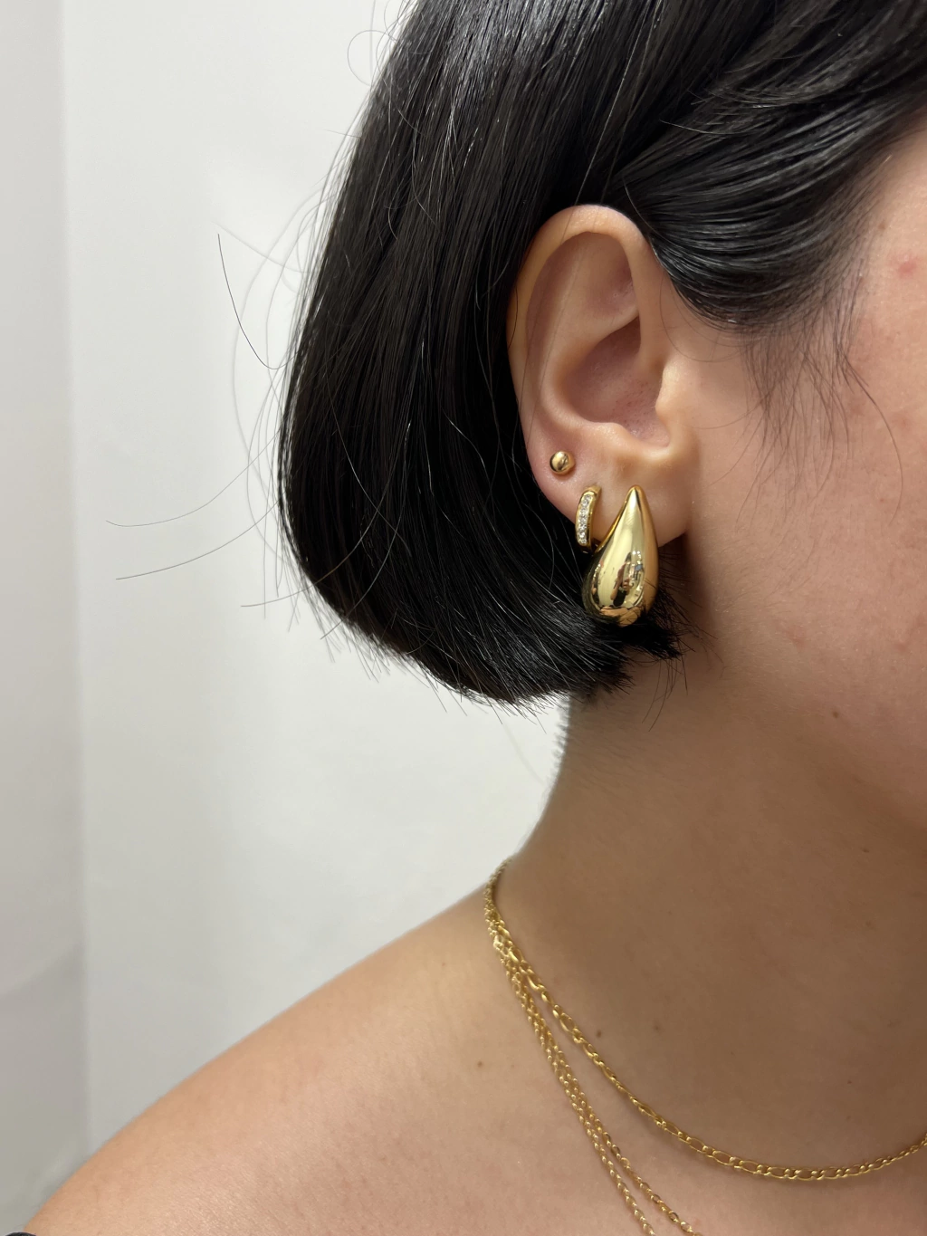 Par de Aros Mini Drop Gold
