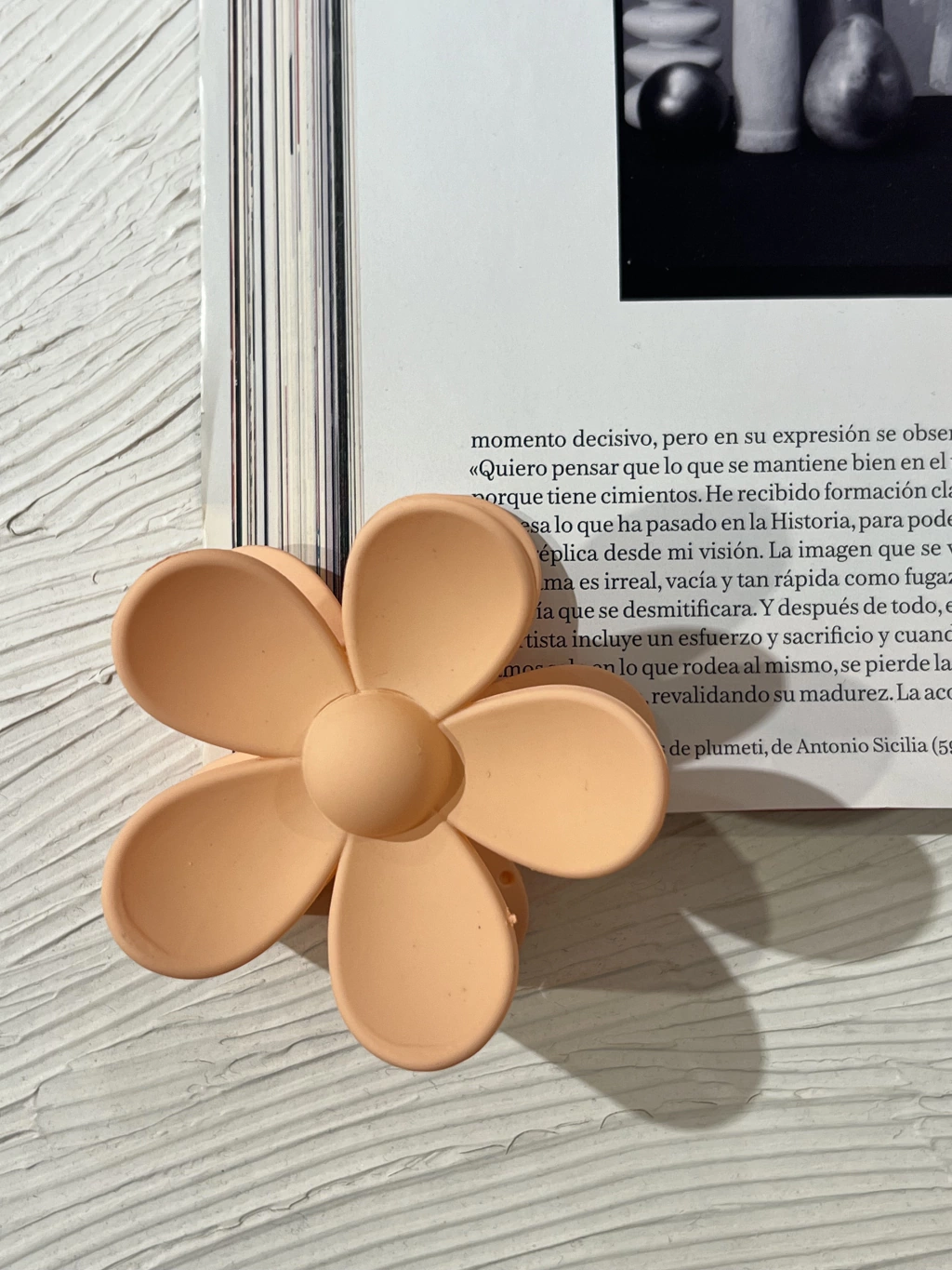 Broche Daisy peach