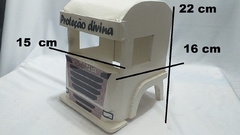 cabine scania  branca   simples   feito mdf  (  foto  real 01  ) na internet