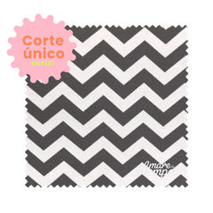 60 cm | Outlet Chevron Griso oscuro panamá