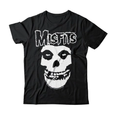 Remera Misfits Skull monocromo