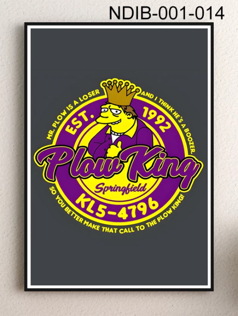 CUADRO Los Simpsons Barney Plow King - comprar online