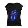 Remera Rolling Stones Entallada Lengua Azul