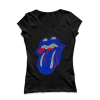 Remera Rolling Stones Entallada Lengua Azul