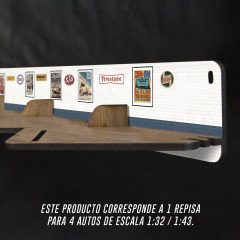Repisa para 4 Autos 1:43 / 1:32 - Automovilismo 1960 - comprar online
