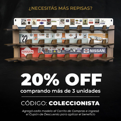 Repisa para 4 Autos 1:43 / 1:32 - Automovilismo 2000 - Renovo Colgables