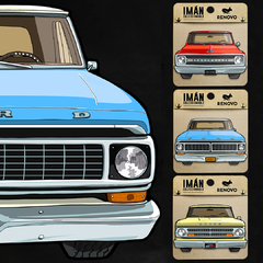 3 imanes Camionetas 70's