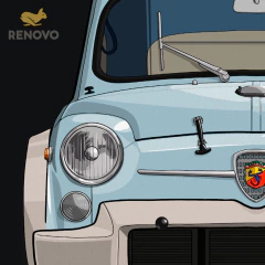 Imagen de Portallaves Fiat 600 Abarth 1000 TCR 1969