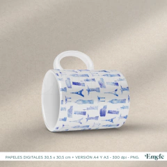 PAPELES DIGITALES - VIAJEROS AZUL - ARCHIVO IMPRIMIBLE en internet