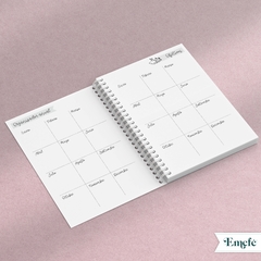INTERIOR AGENDA PERPETUA DOS DIAS POR PÁGINA - ARCHIVO IMPRIMIBLE - MODELO 002 - tienda online