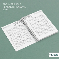 PLANNER MENSUAL A5 2027 - IMPRIMIBLE 002 - TIENDA EMEFÉ